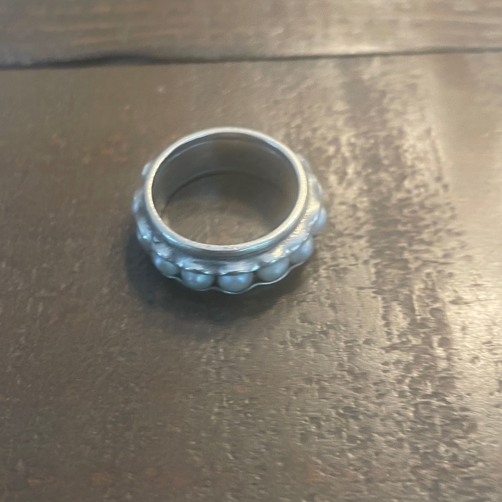 Silpada Sterling Silver Nested Pearl Ring very beautiful rare hard to find